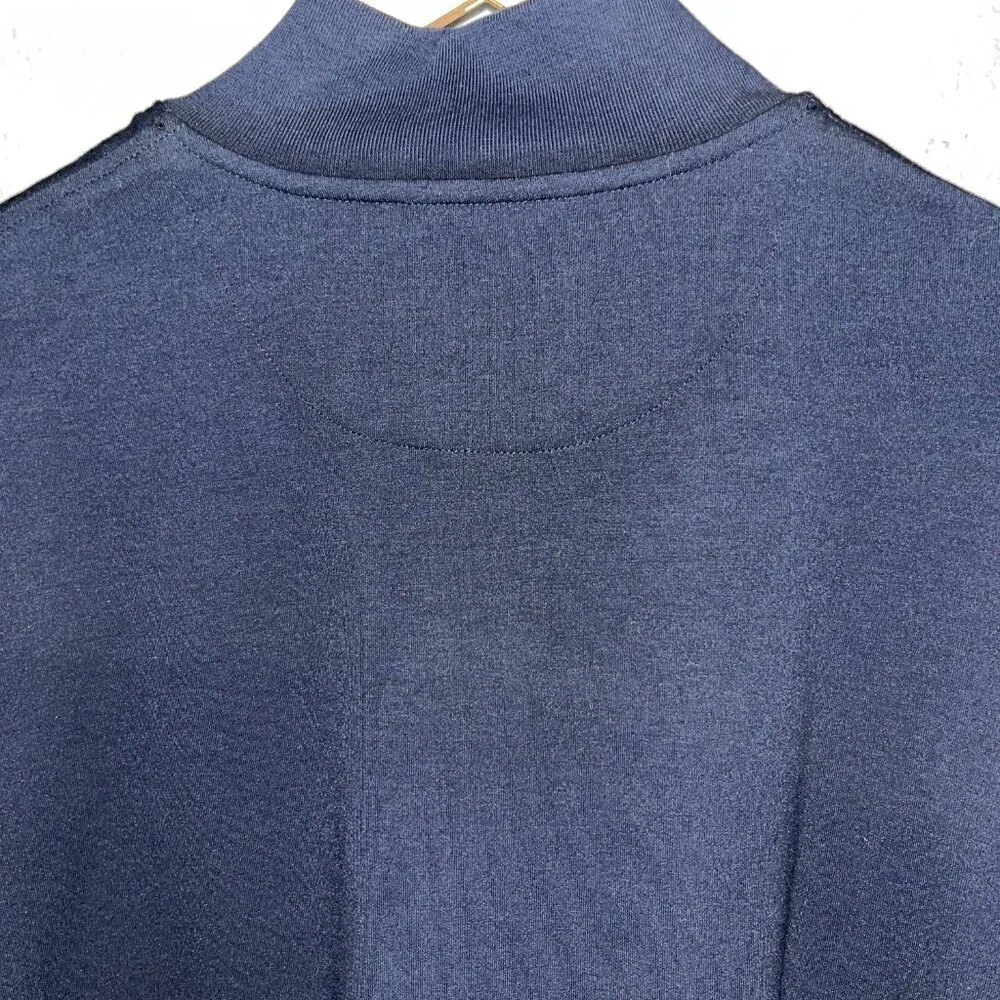 TED BAKER London 1/4 Zip Pull-Over Sweater Jacket  - NWOT Size 6 = US 2XL - Navy
